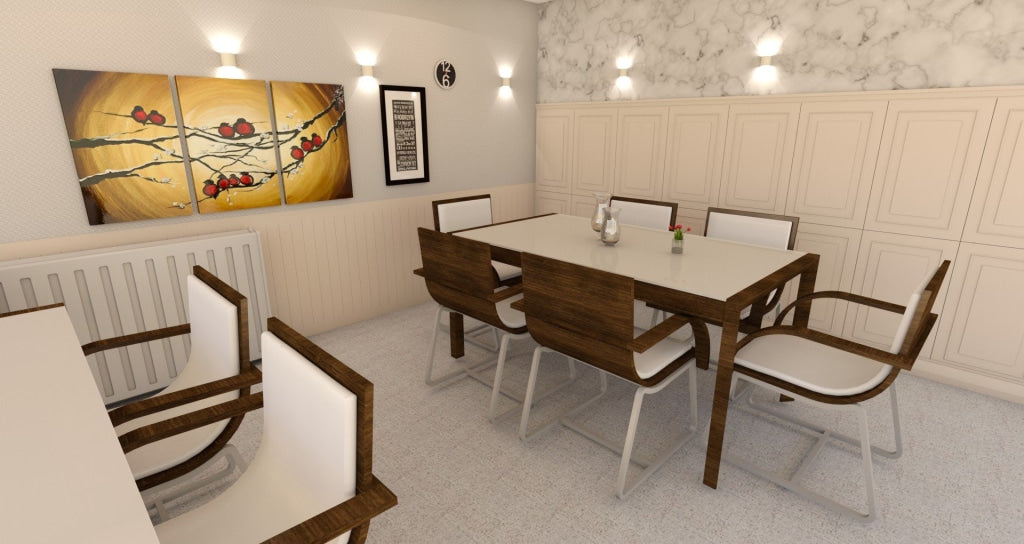 Dining room with wainscoting - Digital file